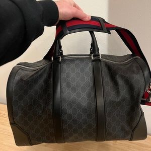 Men’s Gucci Supreme GG Medium Carry-On Duffle Bag